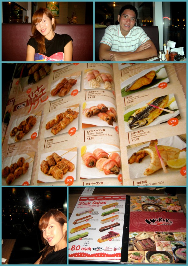 The extensive menu at Waraku spoiled our taste buds!